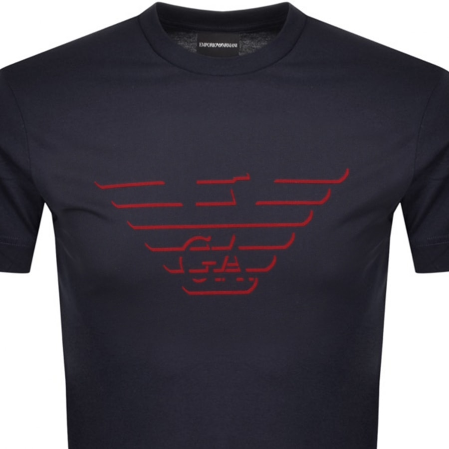 Alternative Image for ProductEmporio Armani Crew Neck Logo T Shirt Navy2